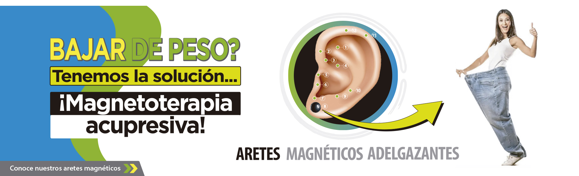 bajar de peso con aretes magnéticos adelgazantes. Terapia acupresiva